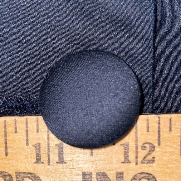 COURTENAY Y2K black jacket blouse Peter Pan collar 2 big buttons vintage size L - Picture 9 of 11